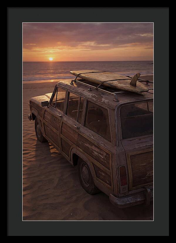 Old Woody Wagon At Sunset