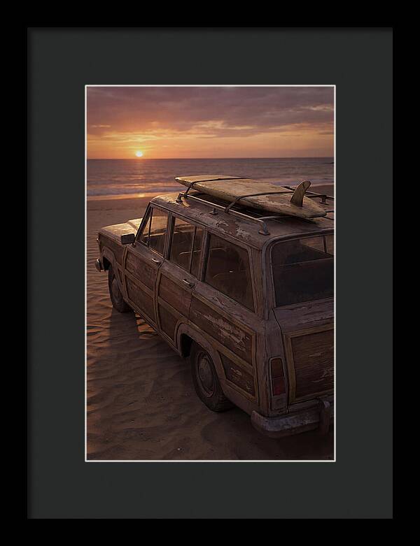 Old Woody Wagon At Sunset