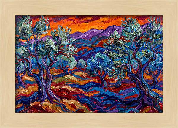 Olive Grove At Dusk
