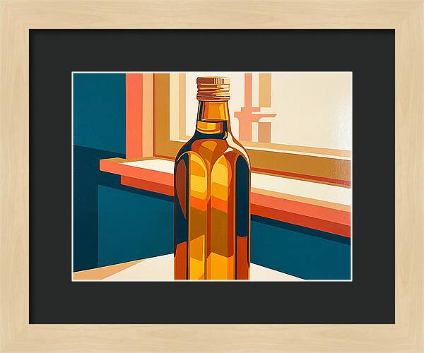 Olive Oil Bottle Still Life