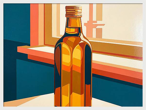 Olive Oil Bottle Still Life