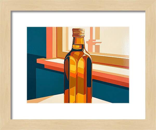 Olive Oil Bottle Still Life