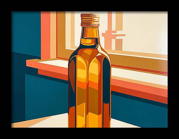 Olive Oil Bottle Still Life
