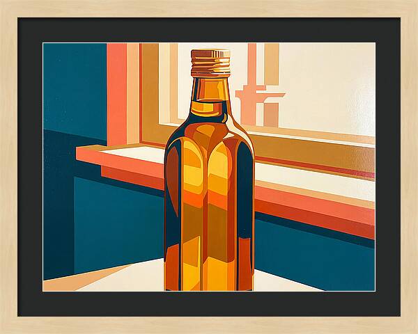 Olive Oil Bottle Still Life