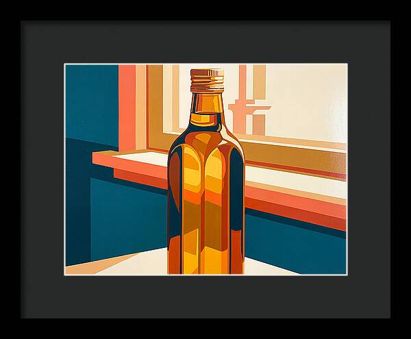 Olive Oil Bottle Still Life