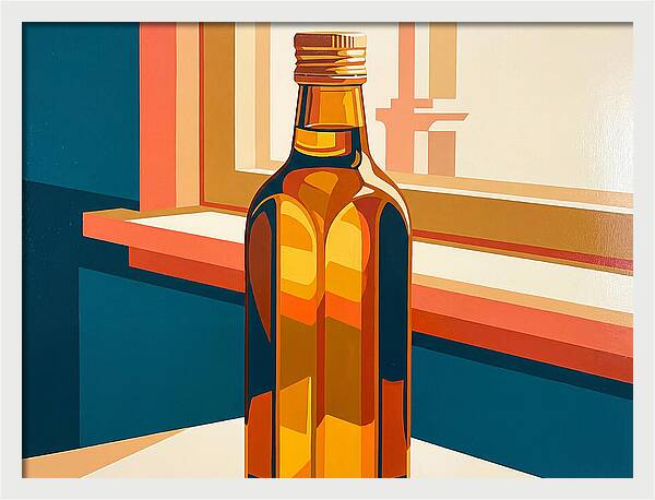 Olive Oil Bottle Still Life