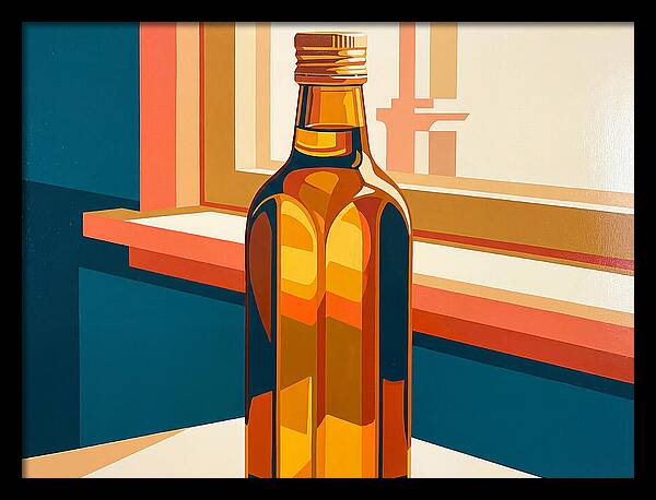 Olive Oil Bottle Still Life