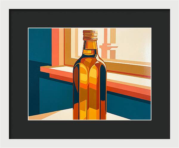 Olive Oil Bottle Still Life