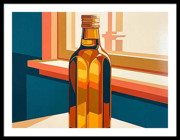 Olive Oil Bottle Still Life