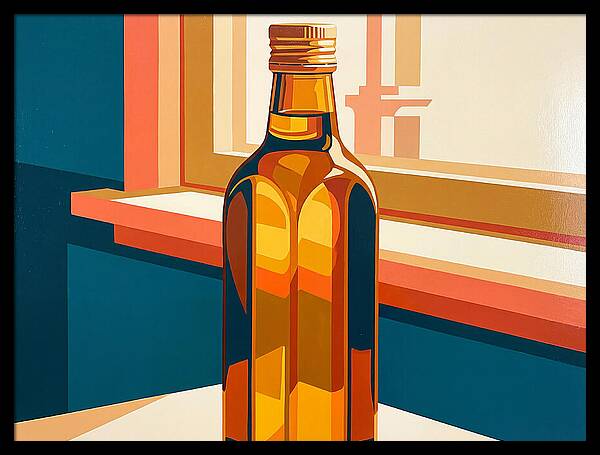 Olive Oil Bottle Still Life