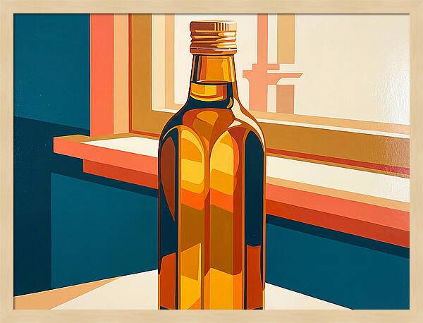 Olive Oil Bottle Still Life