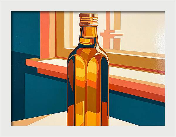Olive Oil Bottle Still Life