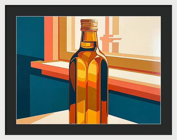 Olive Oil Bottle Still Life