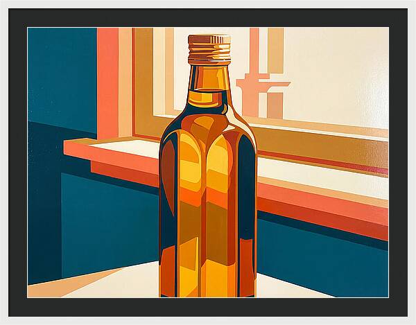 Olive Oil Bottle Still Life