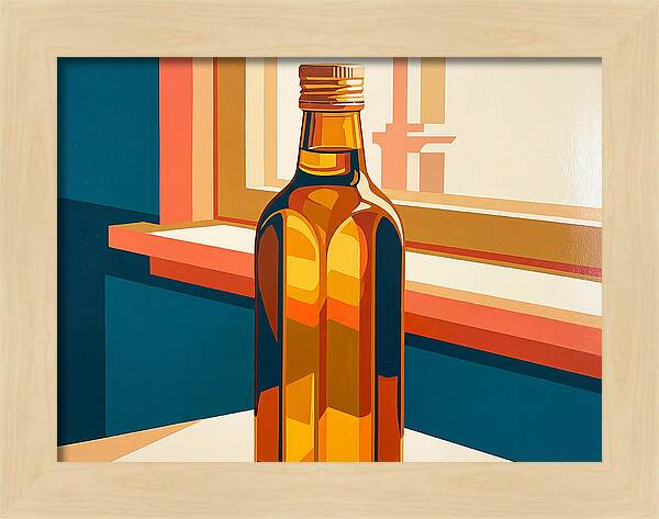Olive Oil Bottle Still Life
