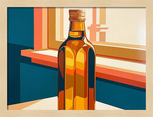 Olive Oil Bottle Still Life