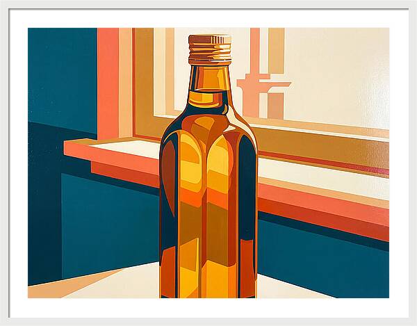 Olive Oil Bottle Still Life