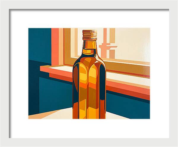 Olive Oil Bottle Still Life