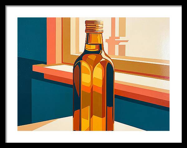 Olive Oil Bottle Still Life