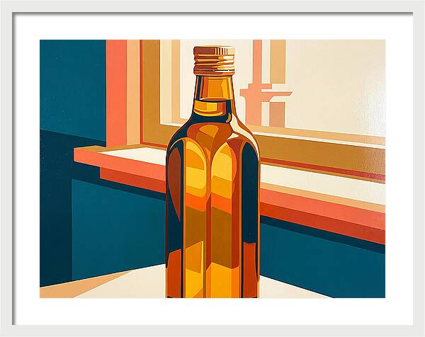 Olive Oil Bottle Still Life