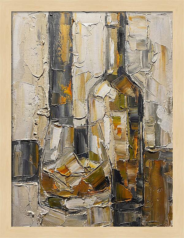 Olive Oil Bottles In Abstract Form