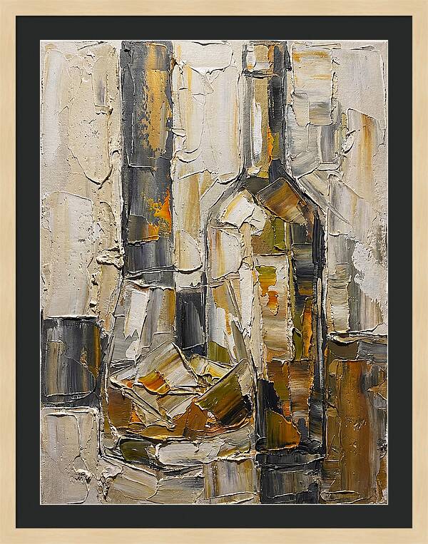 Olive Oil Bottles In Abstract Form