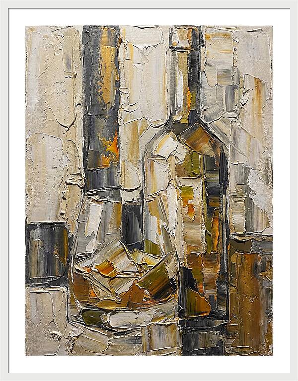 Olive Oil Bottles In Abstract Form