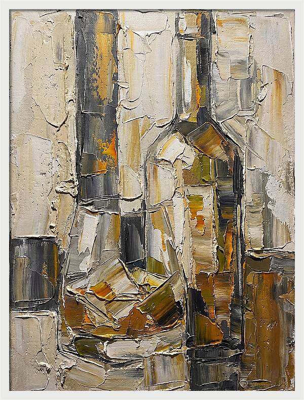 Olive Oil Bottles In Abstract Form