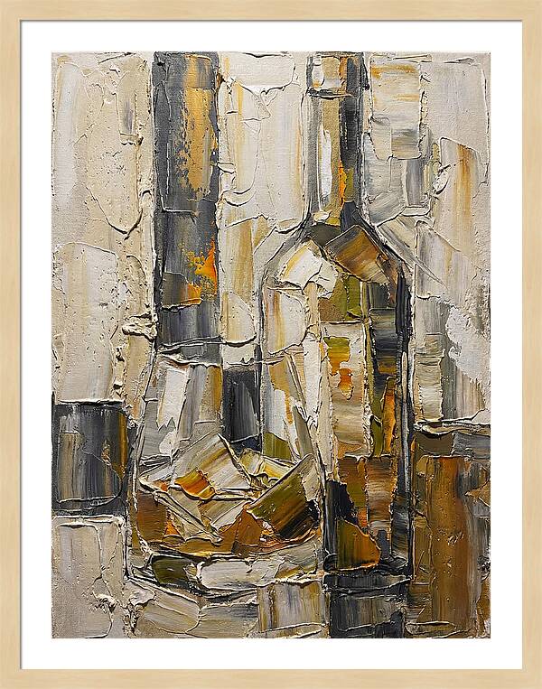 Olive Oil Bottles In Abstract Form