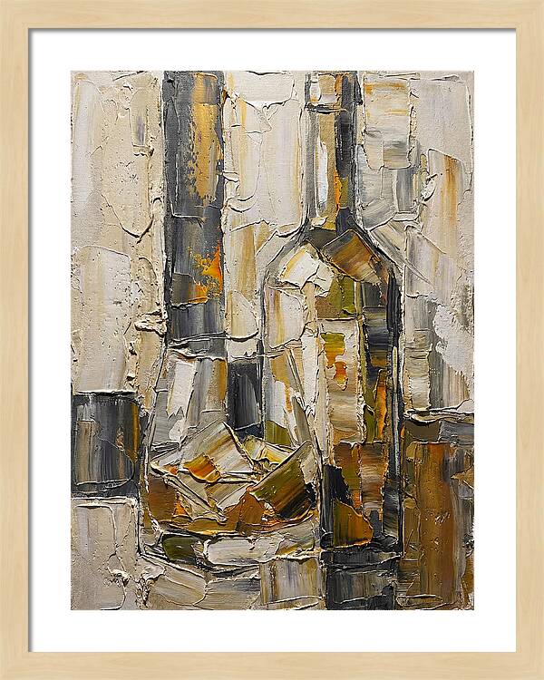 Olive Oil Bottles In Abstract Form