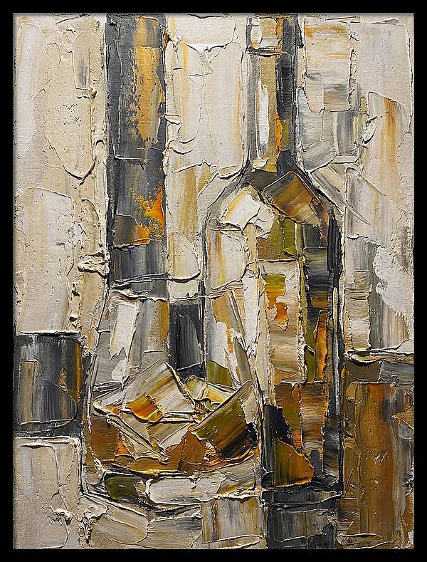 Olive Oil Bottles In Abstract Form