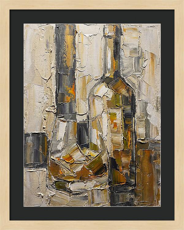 Olive Oil Bottles In Abstract Form