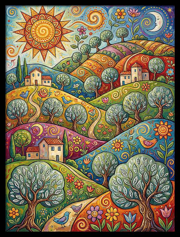 Olive Oil Landscape Delight