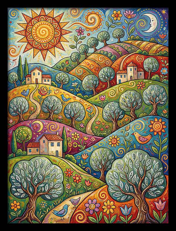 Olive Oil Landscape Delight