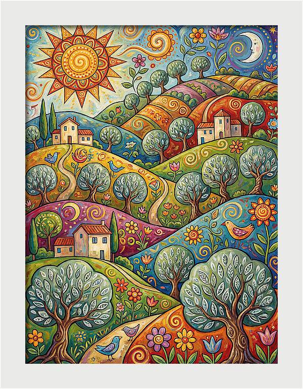 Olive Oil Landscape Delight