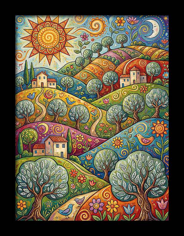 Olive Oil Landscape Delight