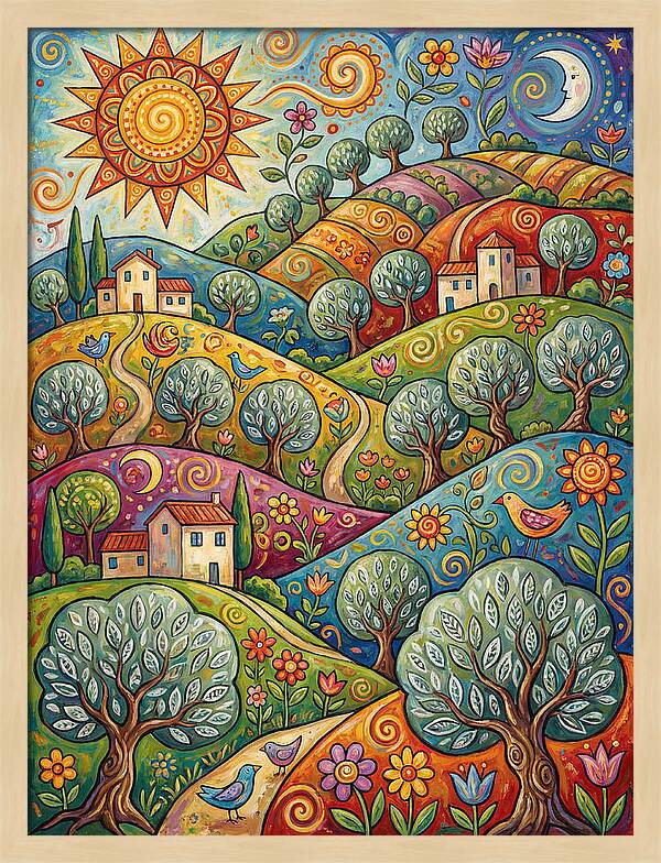 Olive Oil Landscape Delight