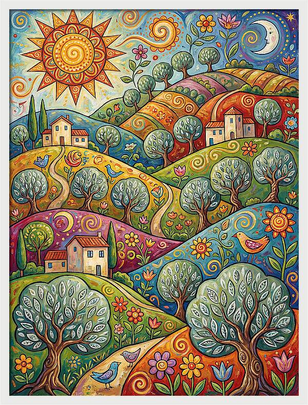 Olive Oil Landscape Delight