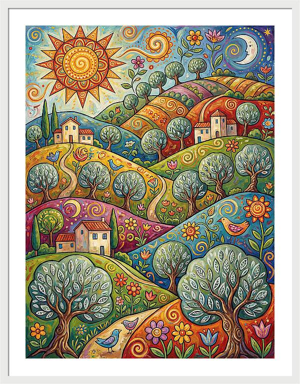 Olive Oil Landscape Delight