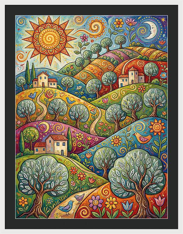 Olive Oil Landscape Delight