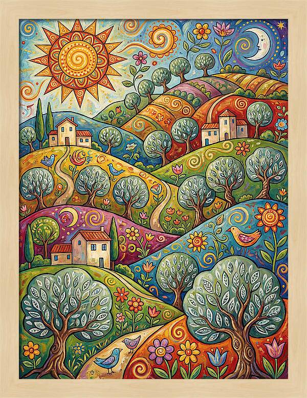 Olive Oil Landscape Delight