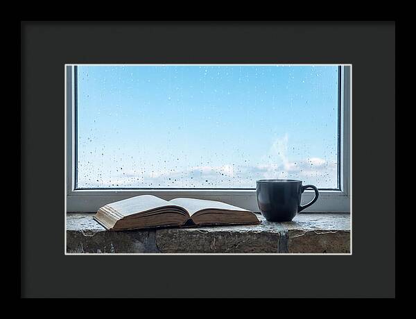 Open Book And Steaming Cup