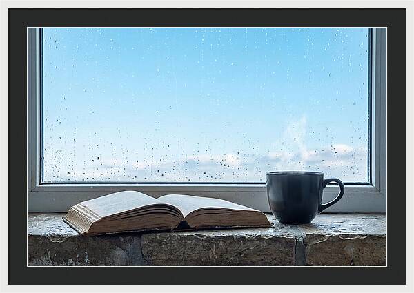Open Book And Steaming Cup