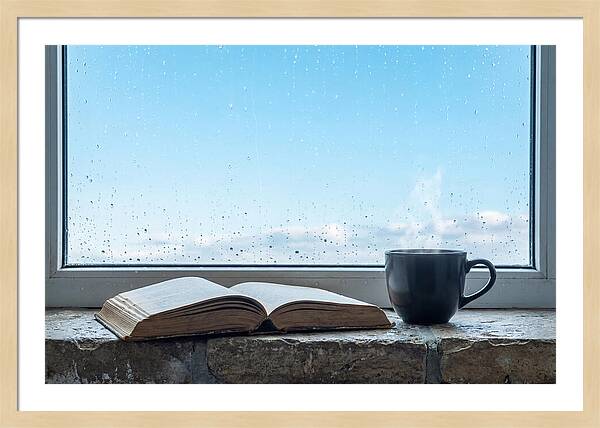 Open Book And Steaming Cup