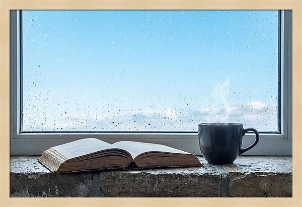 Open Book And Steaming Cup