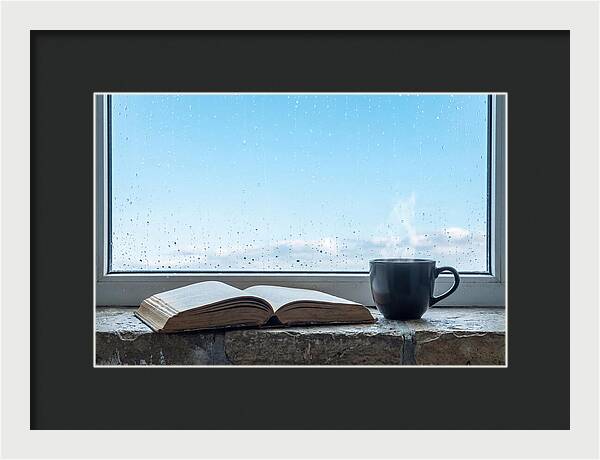 Open Book And Steaming Cup