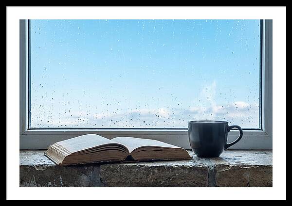 Open Book And Steaming Cup