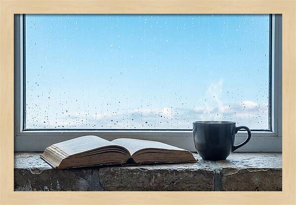 Open Book And Steaming Cup