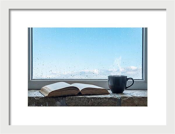 Open Book And Steaming Cup