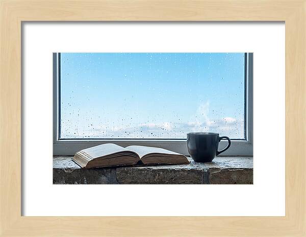 Open Book And Steaming Cup